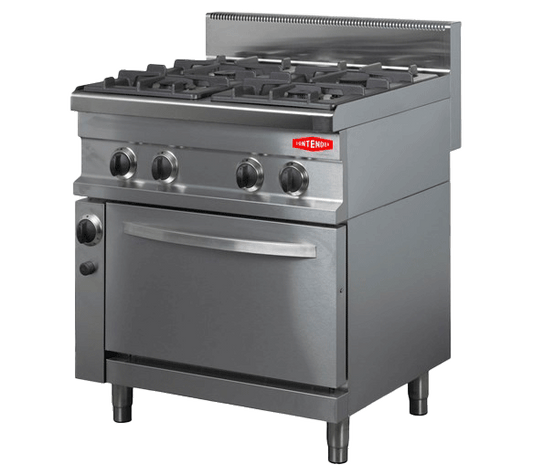 Contender 700mm 4 Burner Gas Range Cooker – Heavy Duty Natural Gas or LPG Floor Standing Cooker