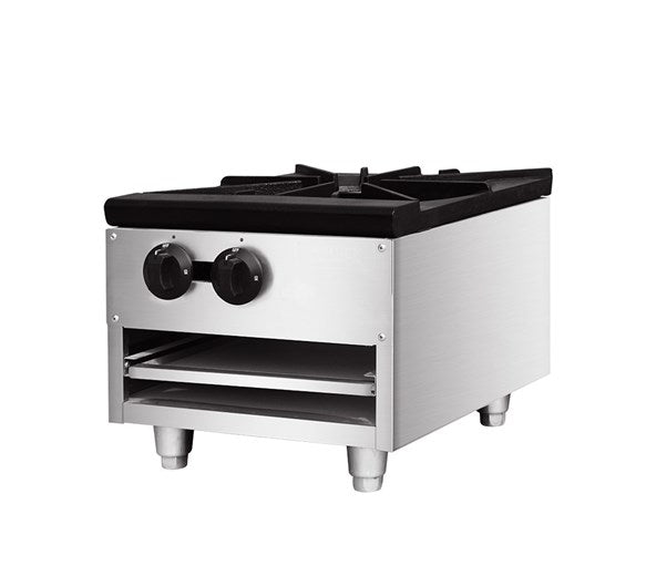 Contender 500mm, 13kW Single Burner Gas Stock Pot Stove – Heavy Duty High-Output Countertop Cooker
