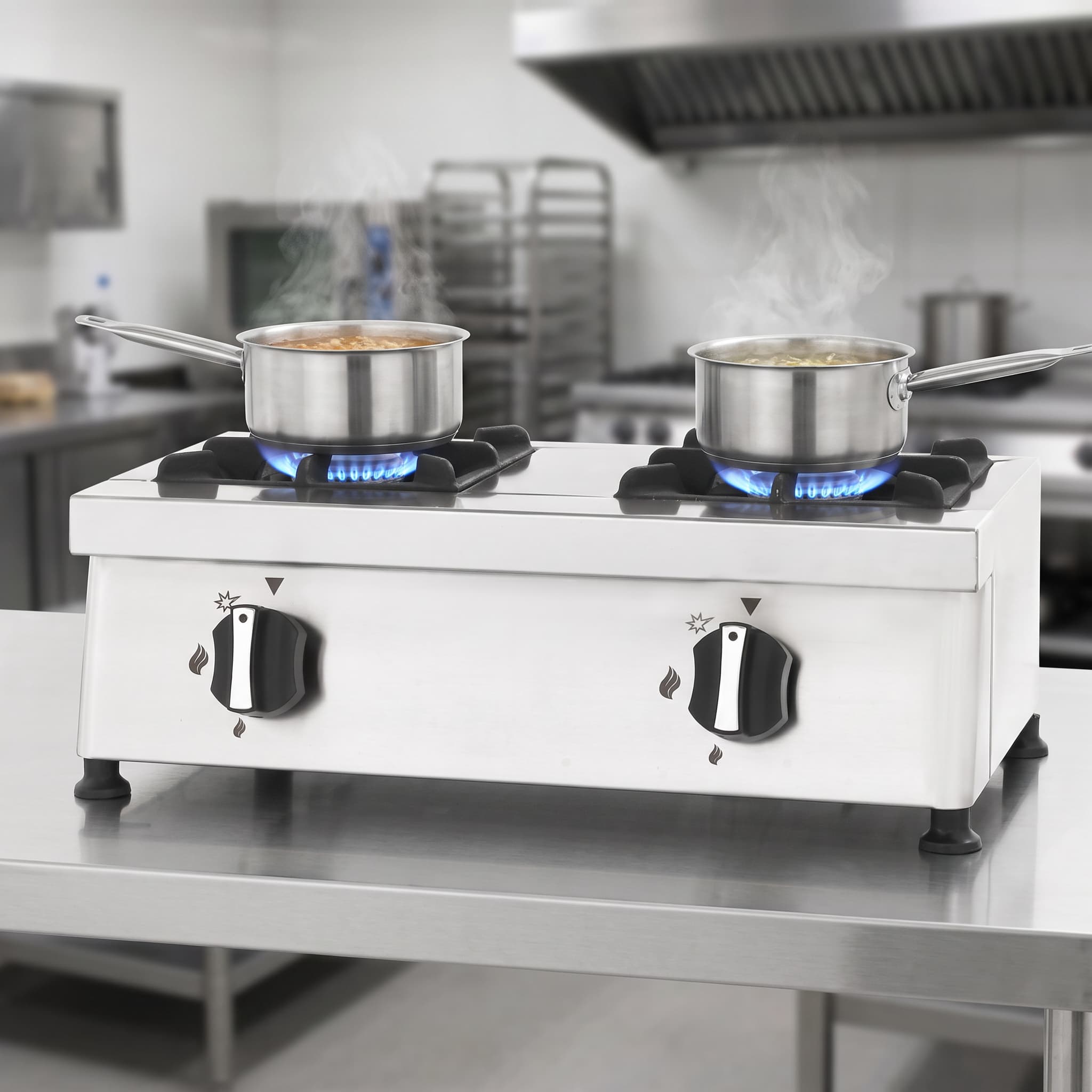 Contender Countertop 2 Zone Gas Boiling Ring – Compact Power for Small-Batch Cooking