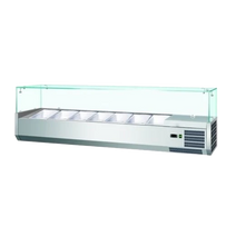 Gastroline 1500mm Wide Refrigerated Topping Unit VK150 - VRX1500 7 x 1-4 GN Pans