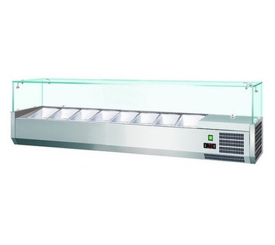 Contender 1800mm Wide Refrigerated Topping Unit – 8 x 1/4 GN Pan Capacity