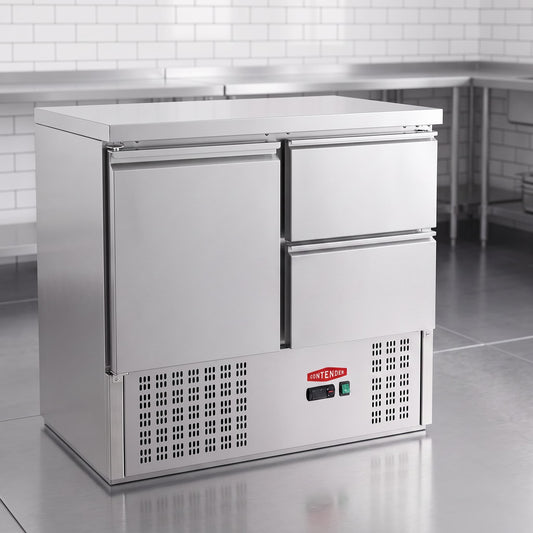 Contender 900mm 2-Drawer Refrigerated Prep Counter – 230L Capacity for Fast-Paced Prep