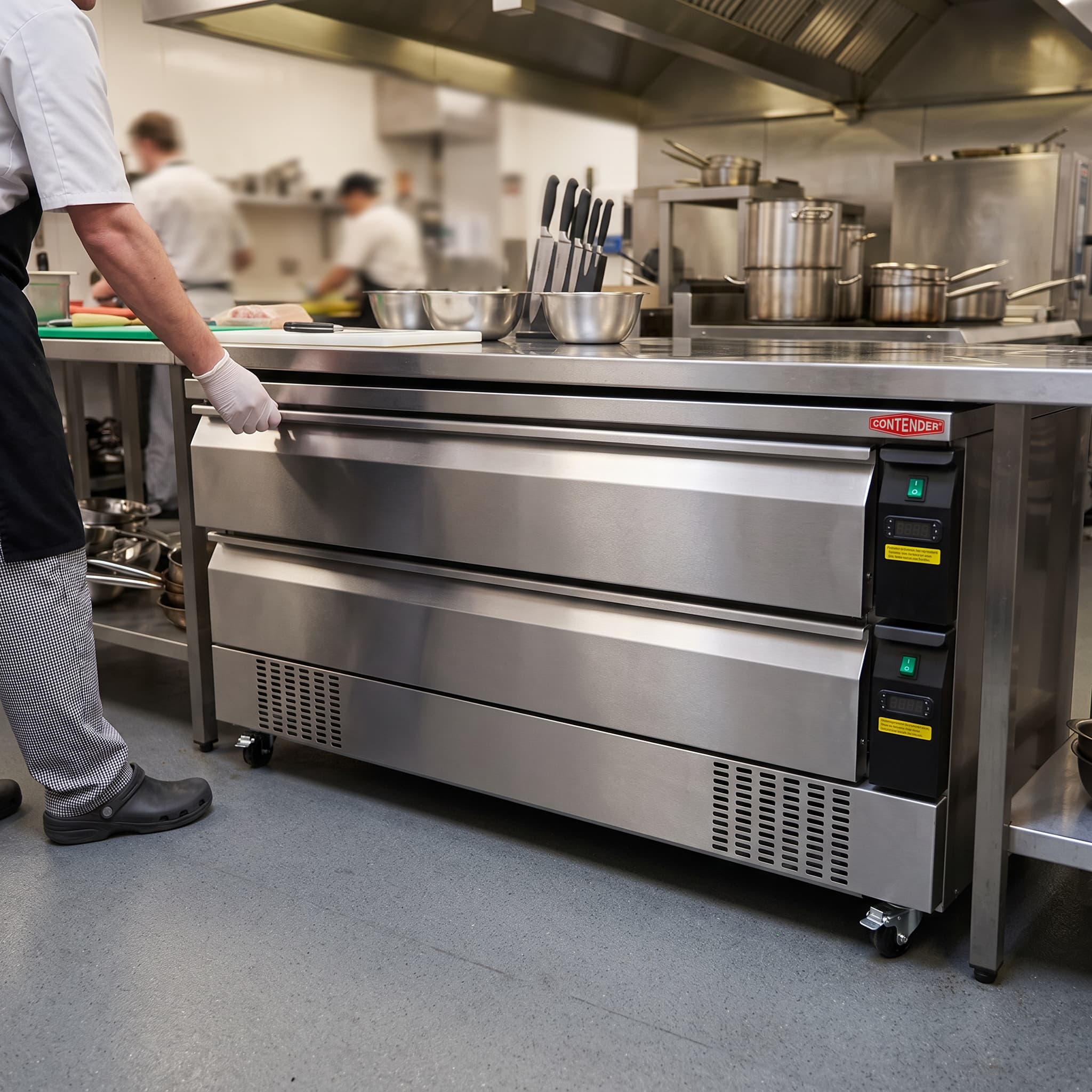 Contender Dual Temperature, 1200L Double Drawer Fridge and Freezer - Reliable Chilled Storage