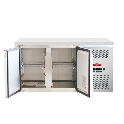 Contender 2 Door Dual Temperature Prep Counter Fridge & Freezer