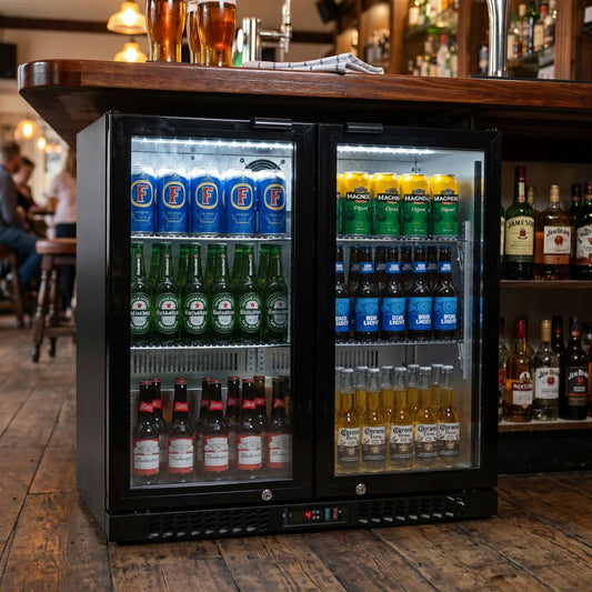 Contender 220L Double Door Bottle Cooler (Hinged) – Reliable Chilled Drinks Storage