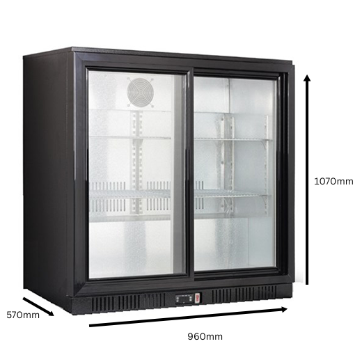 Contender 220L Double Door Bottle Cooler (Sliding Doors) – Reliable Chilled Drinks Storage