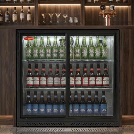 Contender 220L Double Door Bottle Cooler (Sliding Doors) – Reliable Chilled Drinks Storage