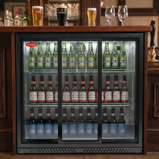 Contender 320L Triple Door Bottle Cooler (Sliding Doors) – High-Capacity Chilled Drinks Storage
