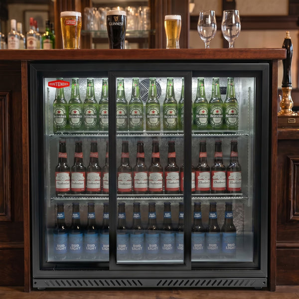 Contender Commercial 320L Hinged Triple Door Bottle Cooler