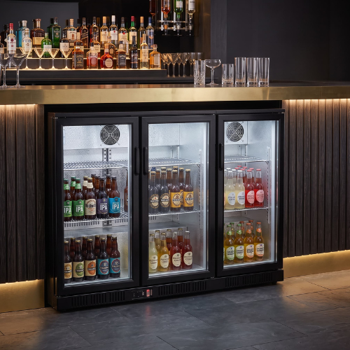 Contender 320L Triple Door Bottle Cooler (Hinged) – High-Capacity Chilled Drinks Storage