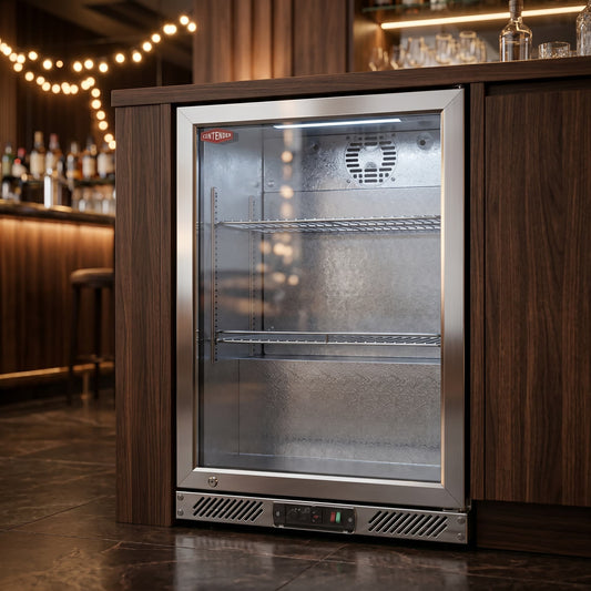 Contender 126L Single Door Bottle Cooler, Stainless Steel – Reliable Chilled Drinks Storage