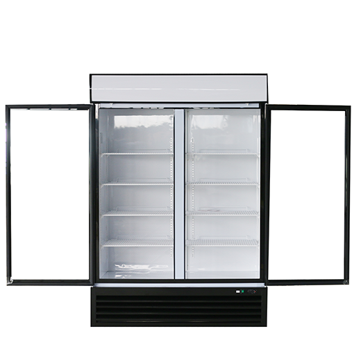 Contender 1180L Hinged Double Door Display Fridge