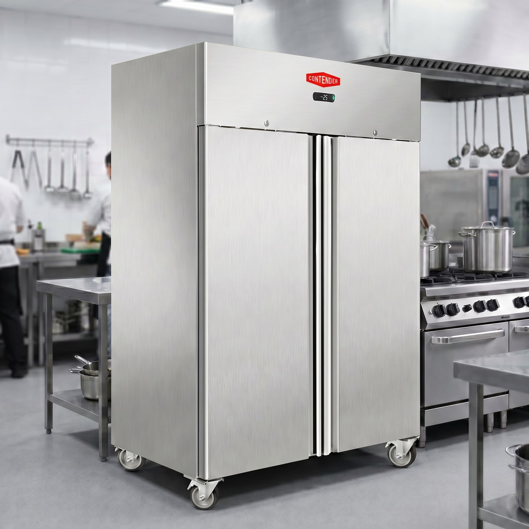 Contender 1200L Double Door Stainless Steel Refrigerator – High-Capacity Food Storage