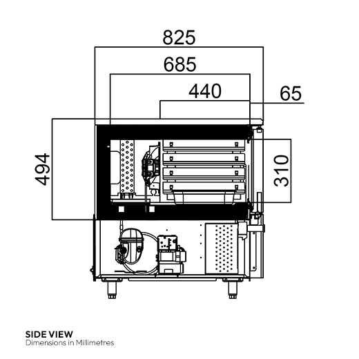 Contender 3 x 1-1 GN Size Blast Chiller 12kg . Shock Freezer 8kg