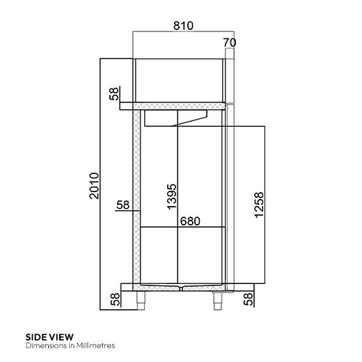 Contender 600 Litre Stainless Steel Single Door Catering Freezer with Fitted Castors
