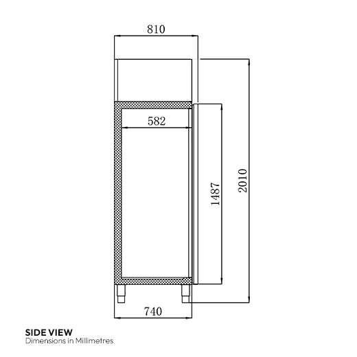 Contender 1200 Litre Double Door Stainless Steel Refrigerator with Castors