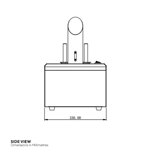 Contender Glass Dryer and Polisher - 5 Brushes, 330 glasses per hour
