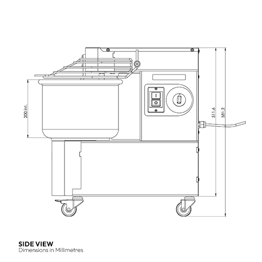 Contender Spiral Dough Mixer - 10Litre - 8kg