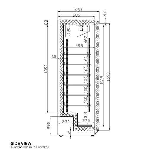 Contender White Upright Freezer - 400L Capacity - Ventilated