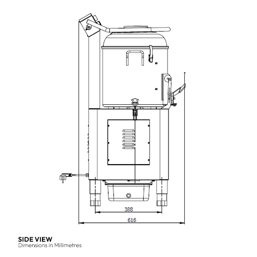 Contender Professional 20L Potato Rumbler - Peeler Up To 225kg an Hour