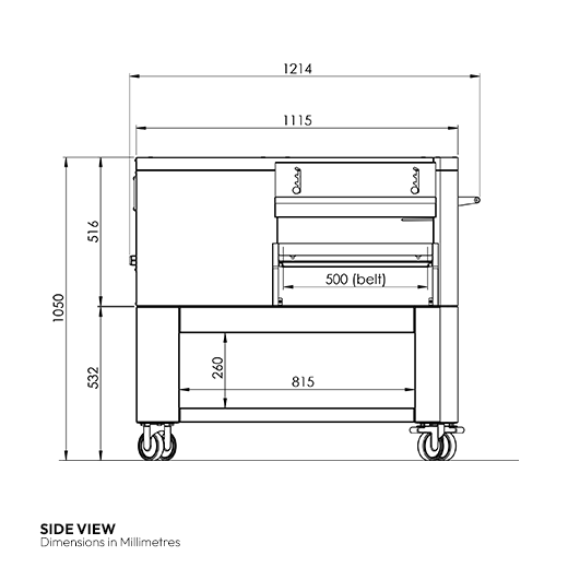 KINN 20" Belt Electric Conveyor Pizza Oven C/50 With Free Stand - Single Phase Electric