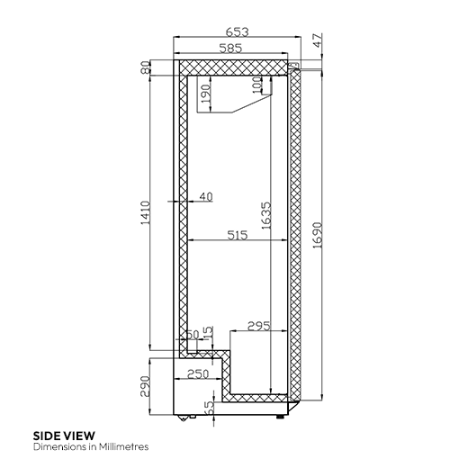 Contender 410L Slimline Single Door Upright Refrigerator