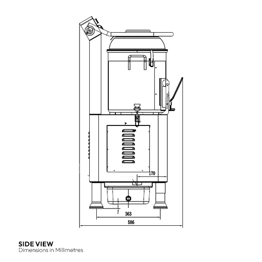 Contender Professional 15kg Potato Rumbler - Peeler Up To 165kg an Hour