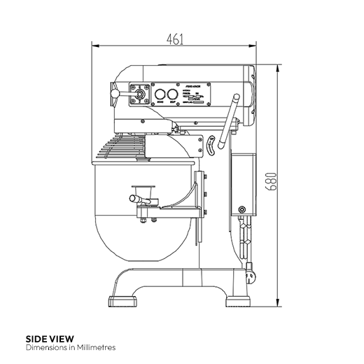 Quattro B15K - 15 Litre Planetary Mixer With Emergency Stop Button