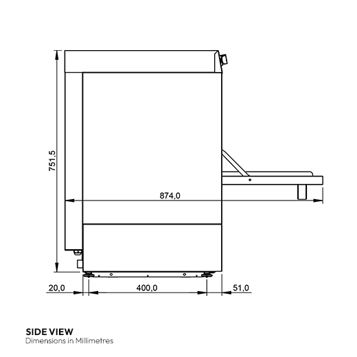Contender PRO Commercial Glasswasher with Drain Pump, 400mm Basket