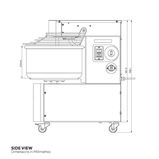 Contender H20 Twin Speed Spiral Dough Mixer - 22 Litre - 16kg - 3 Phase