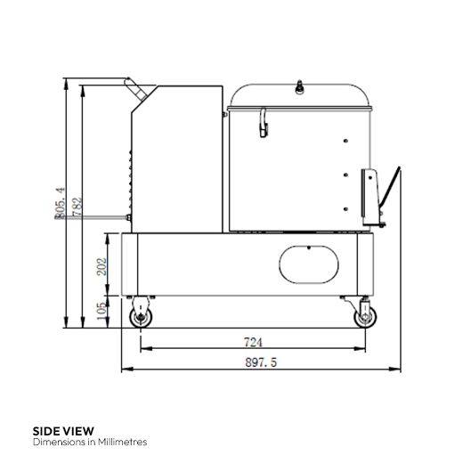 Quattro Professional Potato Rumbler - Peeler Up To 300kg an Hour