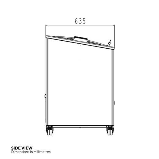 Contender 187 Litre Ice Cream Freezer Curved Sliding Glass Lid