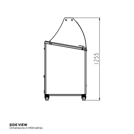 Contender Ice Cream Serve Over Counter & Freezer Storage 381L