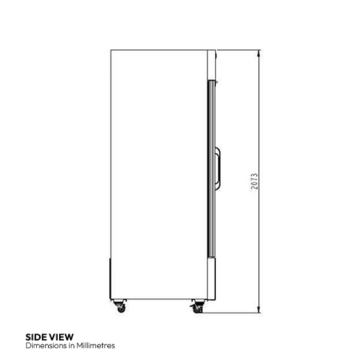 Contender 1045L Commercial Double Glass Door Fridge - Hinged Doors