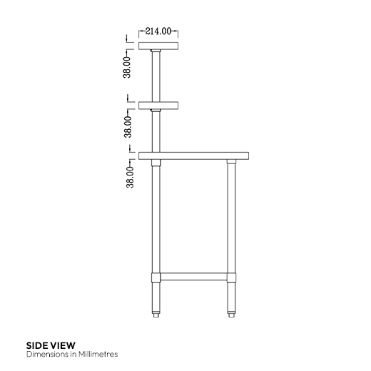 Quattro 1500mm Wide Stainless Steel Chef's Food Prep Table with Overshelves