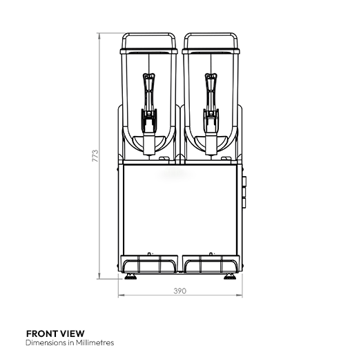 Contender Twin Tank Slush Machine, 2 x 12L – High Volume Frozen Drinks