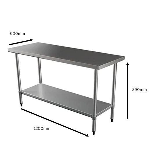 Quattro 1200mm Stainless Steel Centre Table – Durable Commercial Prep & Storage