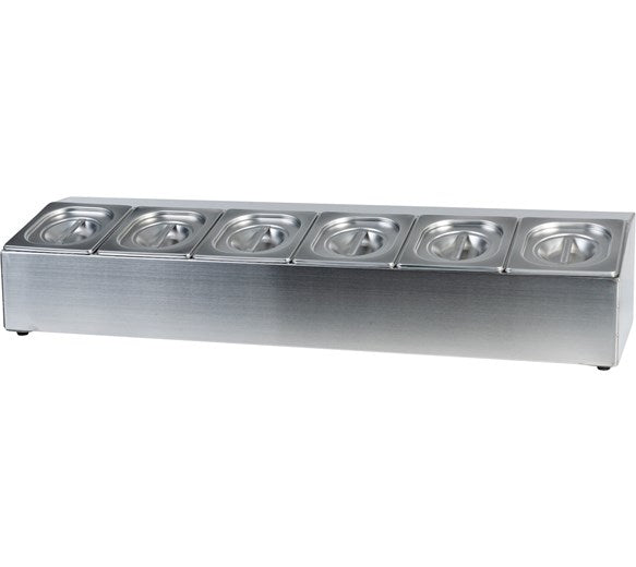 Quattro Chef's Prep Station, 6 x 1/6 GN Pans & Lids Included – Organised Ingredient Ready Station