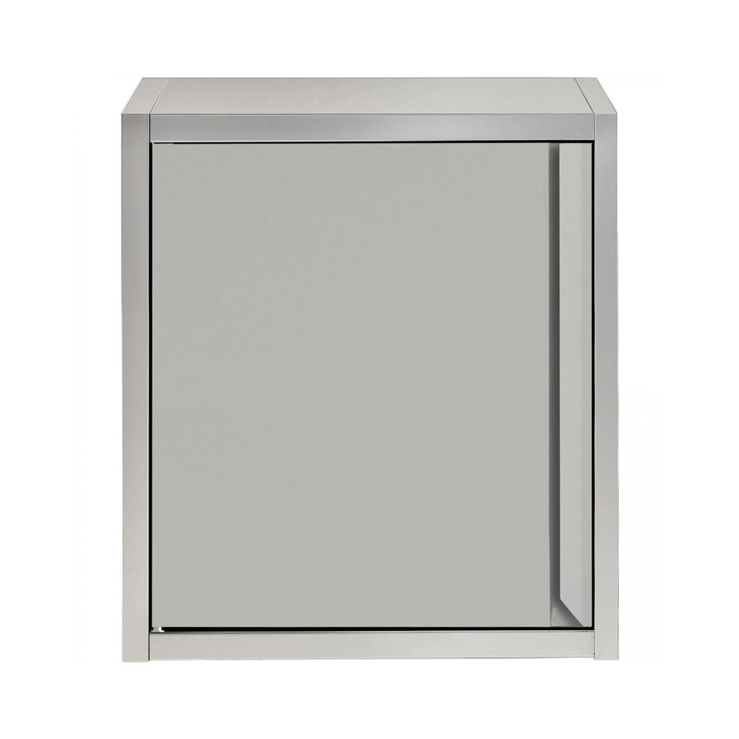 Quattro Stainless Steel Wall Cupboard, 600mm, Hinged Door – Neat Secure Overhead Storage