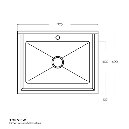 Quattro Single Stainless Steel Pot Wash Sink
