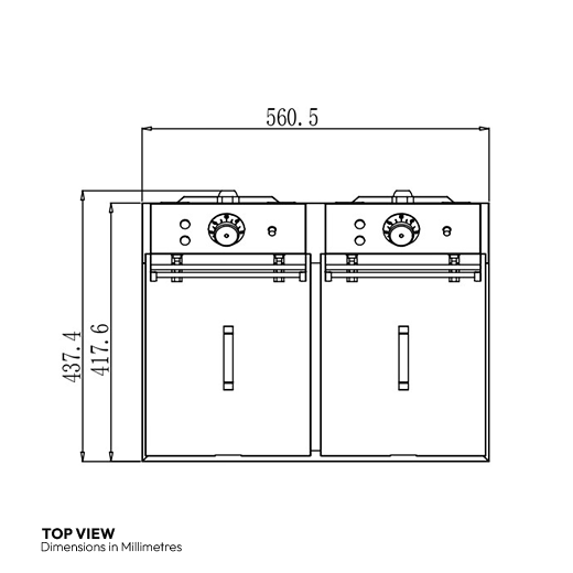 Quattro 2 x 9 Litre Twin Tank Commercial Electric Fryer