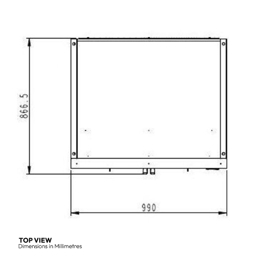 Contender 1045L Commercial Double Glass Door Fridge - Hinged Doors