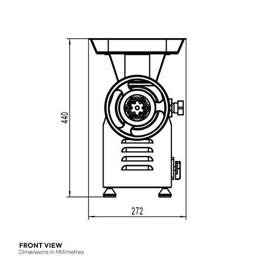 Contender 220kg/hr Heavy Duty Meat Mincer & Grinder – Reverse Function for Commercial Use