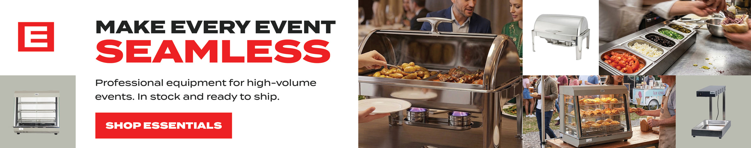 Make every event seamless. Professional equipment for high-volume events, in stock and ready to ship. Shop essentials.