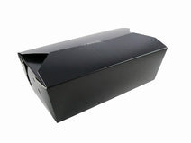 250 985ml Black Cardboard Food Boxes
