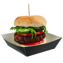 500 Black Cardboard Burger Tray