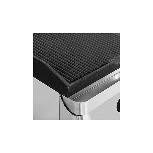Contender Griddle 700mm Gas - Half Ribbed