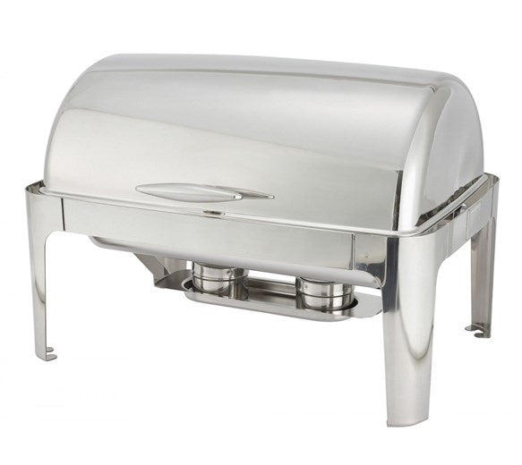 GRADE 1 - Stainless Steel Roll Top Chafing Dish Full Size 1-1 GN 9 Litre Capacity