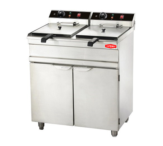 Contender Floor Standing 2 x 12 Litre Twin Tank Electric Fryer