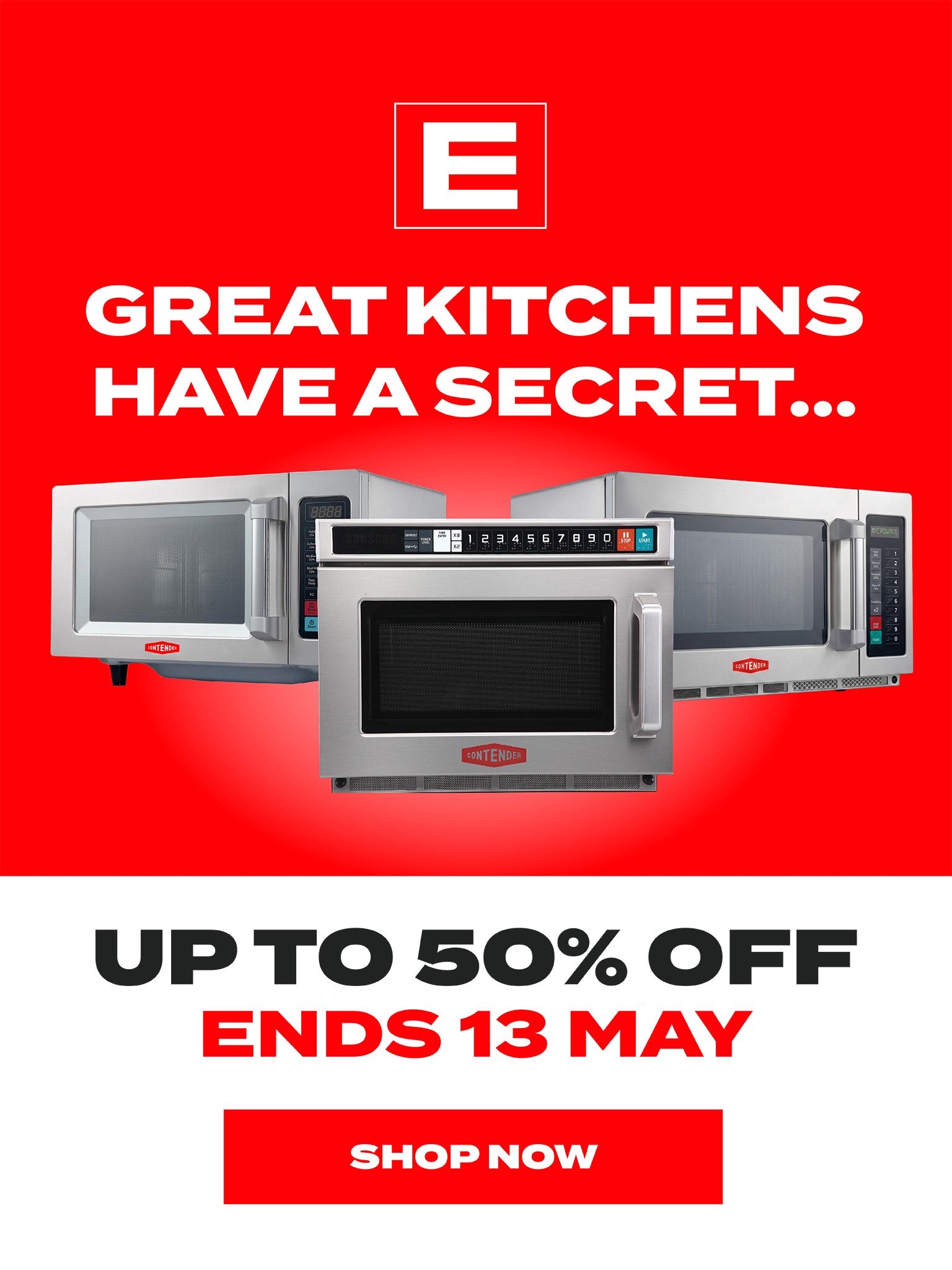 Up to 50% off best-selling commercial microwaves